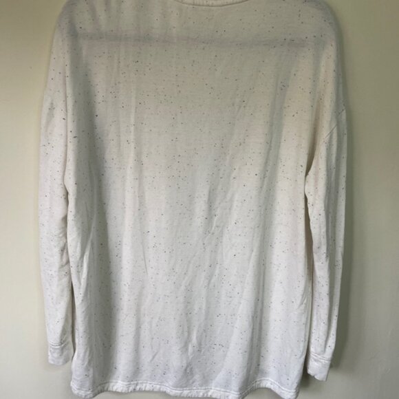 Three Dots White Speckled Long Sleeve Shirt Size Medium - Picture 5 of 5